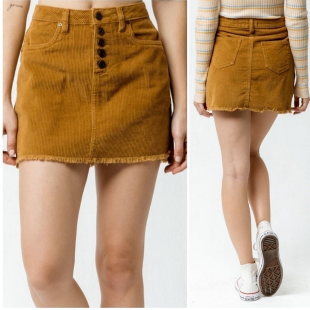 ❗️Indigo Rein Tan Corduroy Mini Skirt